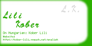 lili kober business card